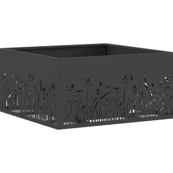 Outlet Eldstad Svart 60 x 60 x 30 cm Stål Öppna Spisar