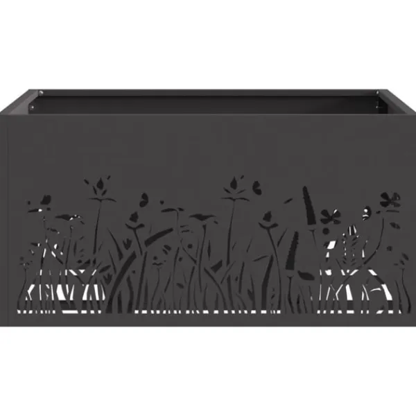 Outlet Eldstad Svart 60 x 60 x 30 cm Stål Öppna Spisar