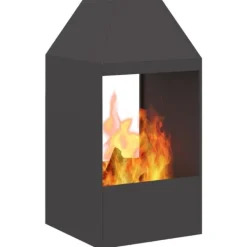 Hot Eldstad Svart 50 x 50 x 100 cm Stål Öppna Spisar