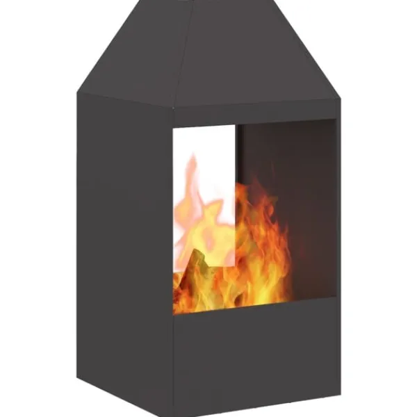 Hot Eldstad Svart 50 x 50 x 100 cm Stål Öppna Spisar