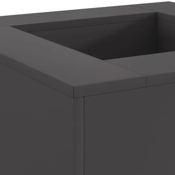 vidaXL Eldstad Svart 60 x 60 x 30 cm Stål