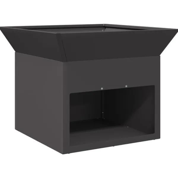 vidaXL Eldstad Svart 50 x 50 x 40 cm Stål