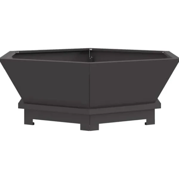 Eldstad Svart 75 x 75 x 28 cm Stål Vedeldade Kaminer