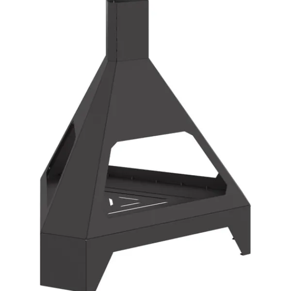 vidaXL Eldstad Svart 50 x 43 x 52 cm Stål