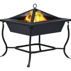 Discount Eldstad svart 42x42x45 cm stål - Eldstad - Eldgrop - Home & Living Öppna Spisar