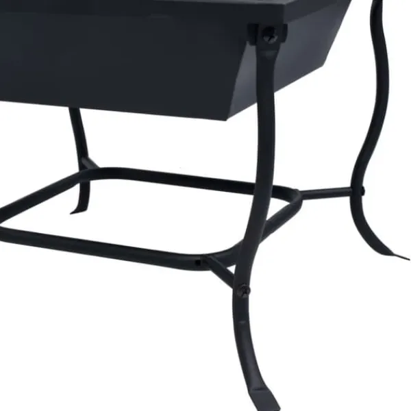 Discount Eldstad svart 42x42x45 cm stål - Eldstad - Eldgrop - Home & Living Öppna Spisar