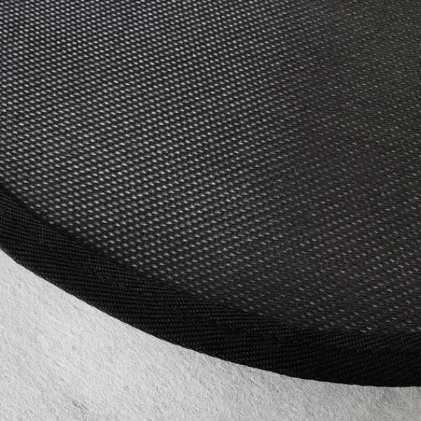 Eldstadsmatta - 39 Tum Rund (99 cm) - Svart
