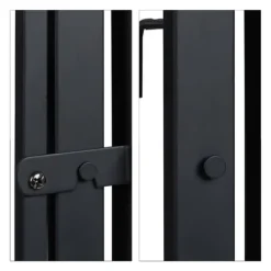 Eldstadsskydd, Metall, 76x223,5x1,3 cm, Svart