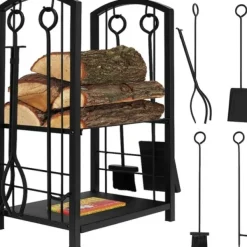 Best Eldställ / Eldverktyg - 5-delar Tillbehör Till Vedeldade Kaminer & Öppna Spisar