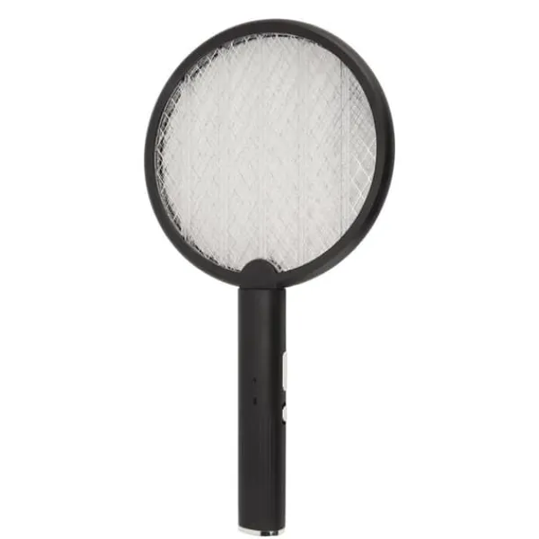 Outlet Electric Bug Swatter USB Laddning Rund Flugdödare för Courtyard Kitchen Svart Flugsmällor