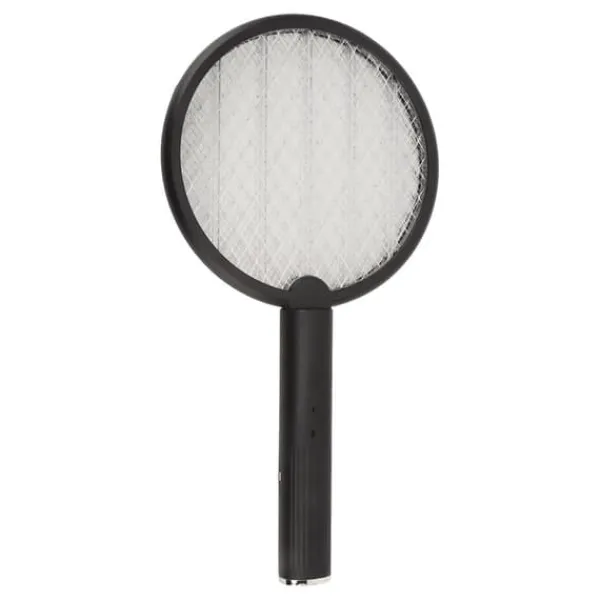 Outlet Electric Bug Swatter USB Laddning Rund Flugdödare för Courtyard Kitchen Svart Flugsmällor