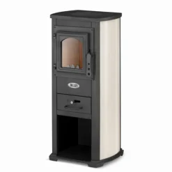 Elegant 8,5 kW Allt-i-ett vedspis - Effektiv uppvärmning för upp till 85 m² Vedeldade Kaminer