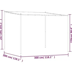Best Elegant beige paviljong 3x3 m med stålram och vattentåligt tyg | Färg: Beige | Storlek: 3x3 m Valvbågar, Spaljéer, Bersåer & Pergolor