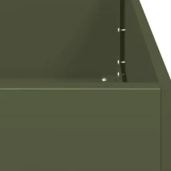 Outlet Elegant planteringskärl i olivgrön kallvalsad stål | Storlek: 200x40x80 cm Krukor & Växtbehållare