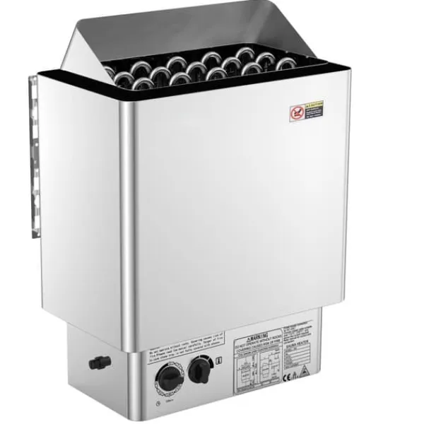 Elektrisk Bastuvärmare 8KW, Inbyggd kontroll, Rostfritt stål, lämplig för 8-12 m³HomeSpa
