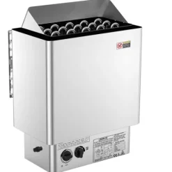 Elektrisk Bastuvärmare 8KW, Inbyggd kontroll, Rostfritt stål, lämplig för 8-12 m³HomeSpa