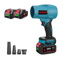 Best Elektrisk Blåsare, 300000RPM Motor, 350M/S Luftflöde,2 Batteriuppsättning Trädgårdsmaskiner