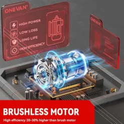 Elektrisk Borstlös blåsare, sladdlös blåsare Snöslunga,28000 rpm, 576 km/h , med 2 batterier Trädgårdsmaskiner