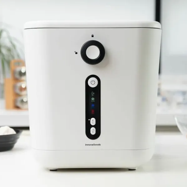 Discount Elektrisk kökskompostbehållare InnovaGoods | Komposthink 3L | Varmkompost | Elektrisk kompostkvarn 550W | Matavfall kompostering Kompostering