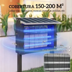 Sale Elektrisk mygg- och insektsdödare - UV-lampa - 25 W LED - För utomhusbruk - Lila ljus - Svart Insektsmedel & Djuravvisande Medel