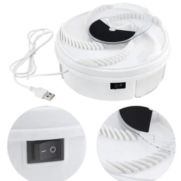 Discount Elektrisk rotation Automatisk mute flugfälla-enhet med fångstmat USB-kabel-CY G019A JET1618 Skadedjursfällor