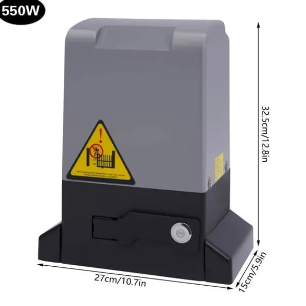 Elektrisk skjutgrindsöppnare - MD370/MD550/MD750 - 220V - 370–750 W - 6 m skena - upp till 800–1600 kg - Ljusgul