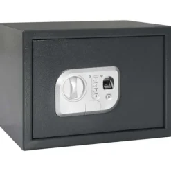 Hot Elektroniskt digitalt skåp med fingeravtryckslås | Färg: Mörkgrå | Storlek: 25x35x25 cm Kassaskåp