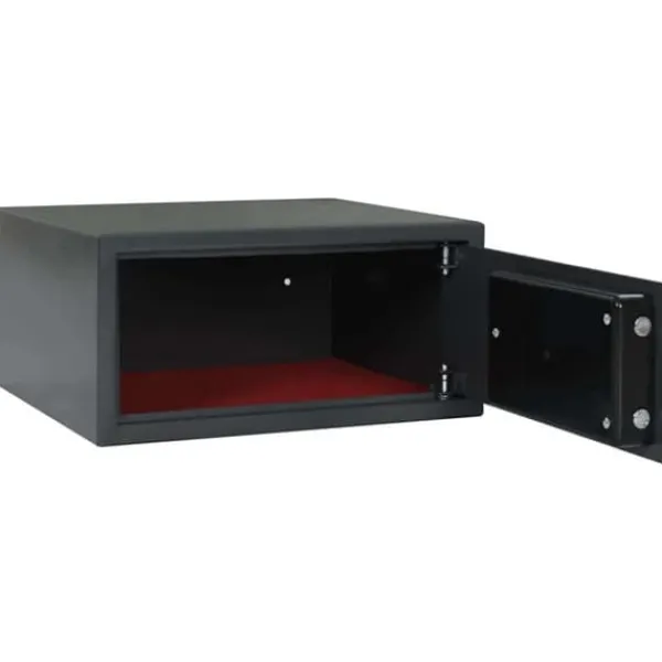 Elektroniskt Digitalt Värdeskåp i Stål - Säkerhetslösning för Hem & Kontor | Färg: Dim Grå | Storlek: 42x37x20 cm