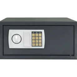 Elektroniskt Digitalt Värdeskåp i Stål - Säkerhetslösning för Hem & Kontor | Färg: Dim Grå | Storlek: 42x37x20 cm