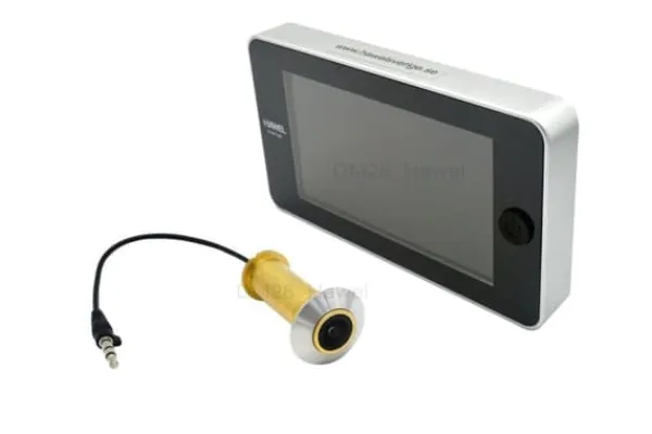 Clearance Elektroniskt dörröga med kamera och stor skärm 4,3" - HAWEL® HT-DM28SWE+ Säkerhetsmonitorer & Videokameror