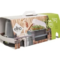 ELHO - Gb Balkongset De Cult 55 - Living Black - L 55 x B 28,5 x H 25 cm - Balkong - 100% återvunnen