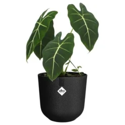 New ELHO Blomkruka Jazz Rund - Svart - Ø 26 x H 24 cm - Inomhus - 100% återvunnen Krukväxter Inomhus