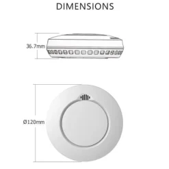 Outlet ELRO ansluter FZ5002R trådlös rökdetektor med värmesensor - 6 delar Rök- & Koloxiddetektorer
