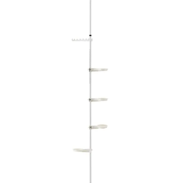 Outlet ® Teleskopisk växtställ-110-305 cm-pulverlackerad metall-vit Växtställ