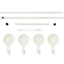Outlet ® Teleskopisk växtställ-110-305 cm-pulverlackerad metall-vit Växtställ