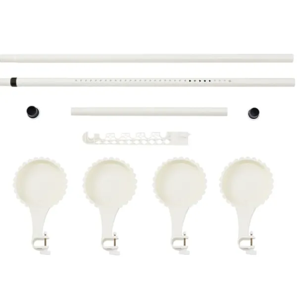 Outlet ® Teleskopisk växtställ-110-305 cm-pulverlackerad metall-vit Växtställ