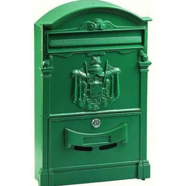 Sale ENSKILD GRÖN POSTLUFTBOX RESIDENCE SERIE MAGAZINFORMAT 41X26X9CM ALUBOX Postlådor & Brevlådor