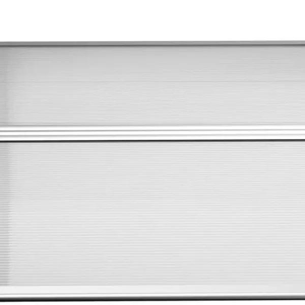 Entrétak 200×96×27 cm med UV-skydd – aluminium, svart