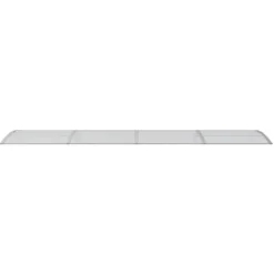 New Entrétak av polykarbonat - Väderbeständig och slitstark | Färg: Grå/Transparent | Storlek: 400x75 cm Valvbågar, Spaljéer, Bersåer & Pergolor