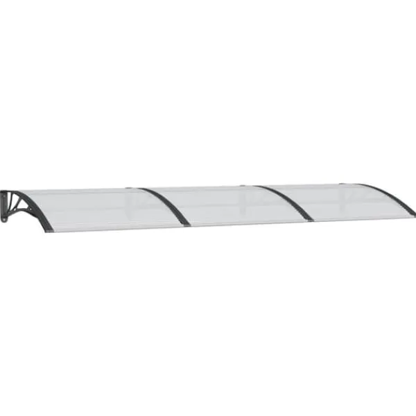 Sale Entrétak av polykarbonat - Väderbeständigt och slitstarkt | Färg: Svart | Storlek: 300x100 cm Valvbågar, Spaljéer, Bersåer & Pergolor