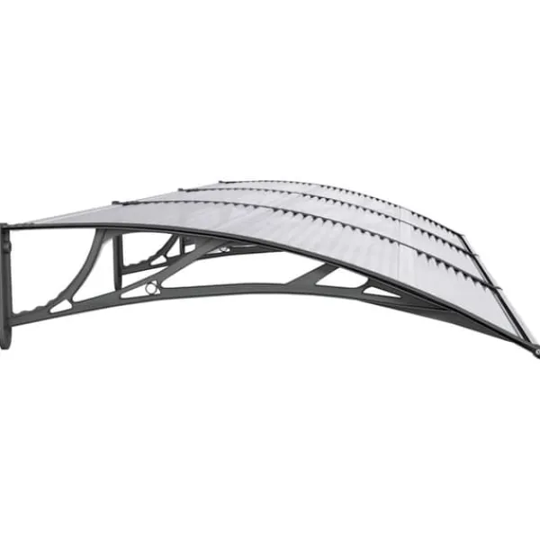 Sale Entrétak av polykarbonat - Väderbeständigt och slitstarkt | Färg: Svart | Storlek: 300x100 cm Valvbågar, Spaljéer, Bersåer & Pergolor