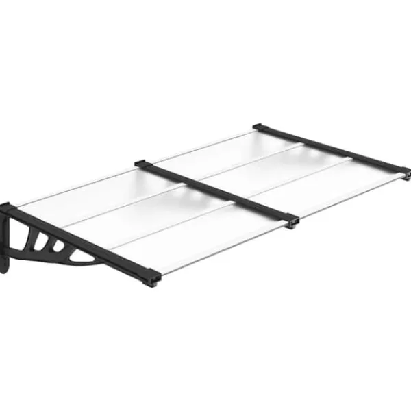 New Entrétak svart och transparent 152,5x90 cm polykarbonat Tält & Lusthus