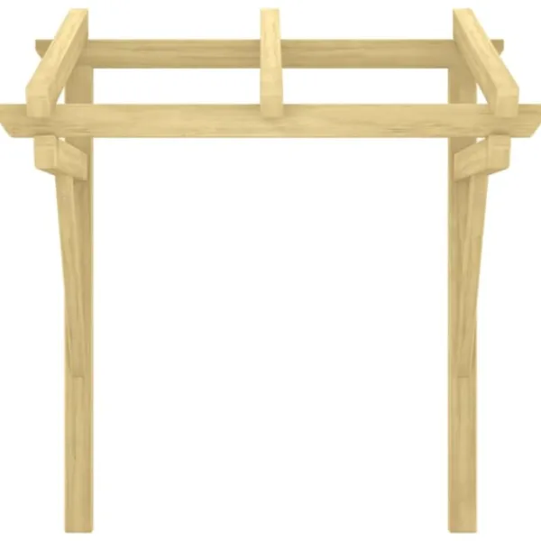 Clearance Entrétak 100x100x80 cm impregnerad massiv furu Valvbågar, Spaljéer, Bersåer & Pergolor