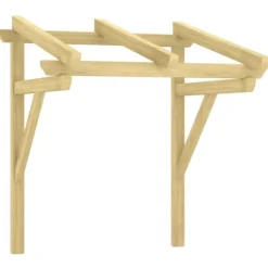 vidaXL Entrétak 100x100x80 cm impregnerad massiv furu