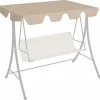 vidaXL Ersättningstak - - 150/130x105/70 cm - Beige - 100% polyester - Vattentålig