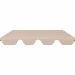 vidaXL Ersättningstak - - 150/130x105/70 cm - Beige - 100% polyester - Vattentålig
