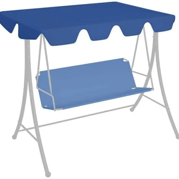 New Ersättningstak till gungställning - - Blå - 150/130x70/105 cm - 100% polyester - Vattentät Tält & Lusthus