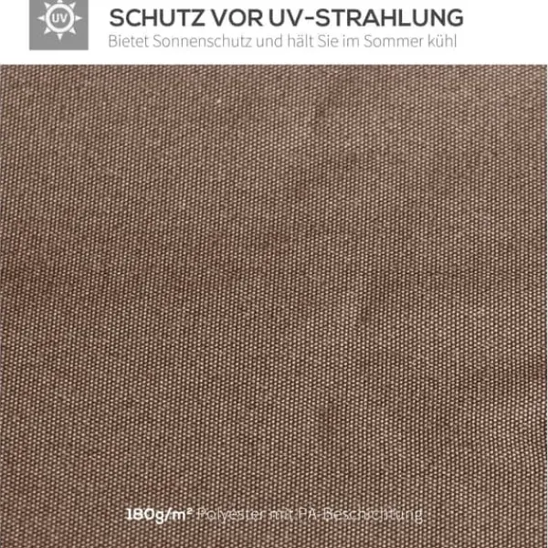 Hot Ersättningstak 2,93x2,93 m för paviljong, polyester, kaffe Tält & Lusthus