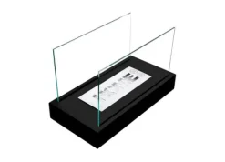 Etanolkamin Öppna spisar Bio-eldplats Fristående biokamin HOME Bioetanolbrännare 36 x 22 x 18 cm svart TÜV-certifikat ekologisk eldstad Biopanna