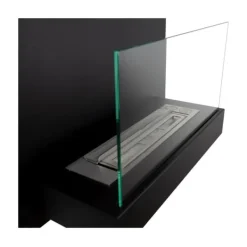 Etanolkamin Bio-eldplats Hängande biokamin BOARD Bioetanolbrännare 45 cm x 47 cm x 16,5 cm med glas kan användas som skrivtavla ekologisk eldsta